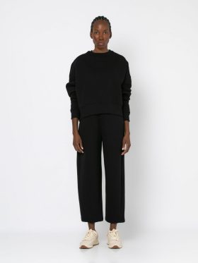 Σετ φούτερ χνούδι μακρυμάνικη - Παντελόνι carrot fit Black