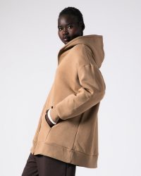 Ζακέτα φούτερ χνούδι oversized-Μπεζ