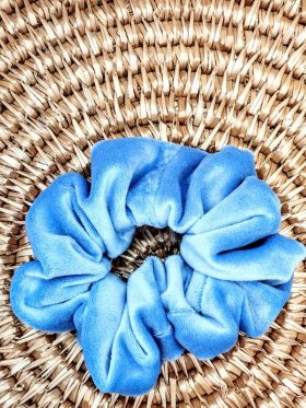 Scrunchie Velvet-Σιέλ