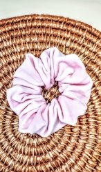 Scrunchie Velvet-Ροζ απαλό