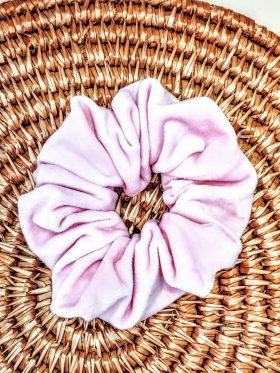 Scrunchie Velvet-Ροζ απαλό