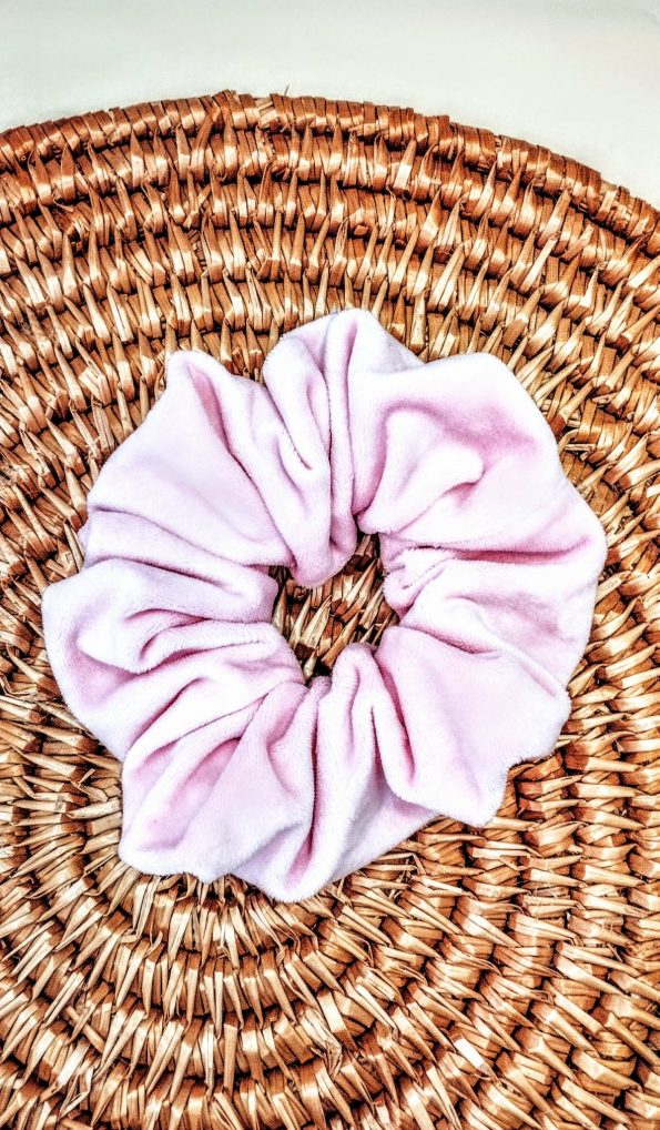 Scrunchie Velvet-Ροζ απαλό