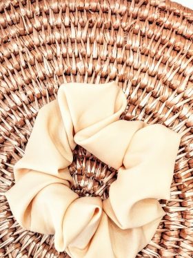 Scrunchie Satin Μat-Κίτρινο απαλό