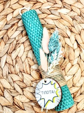 Λαμπάδα μελισσοκέρι χρωματιστό-"Τίποτα" - Χρώμα βεραμάν