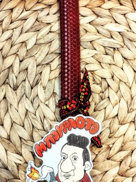 Λαμπάδα μελισσοκέρι χρωματιστό-"Μπουρλότο"-Χρώμα μπορντό