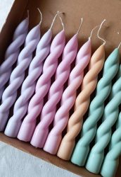 Λαμπάδα στριφτή από φυτικό κερί-Χωρίς στολισμό