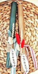 Λαμπάδα μελισσοκέρι-“Friends”-Χρώμα μόκα