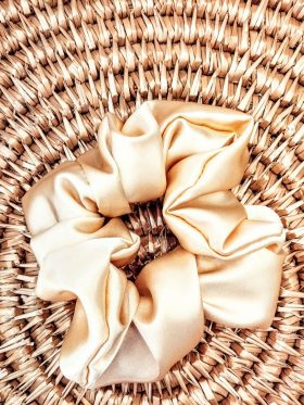 Scrunchie Satin-Κίτρινο απαλό