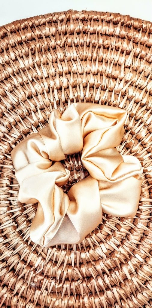 Scrunchie Satin-Κίτρινο απαλό