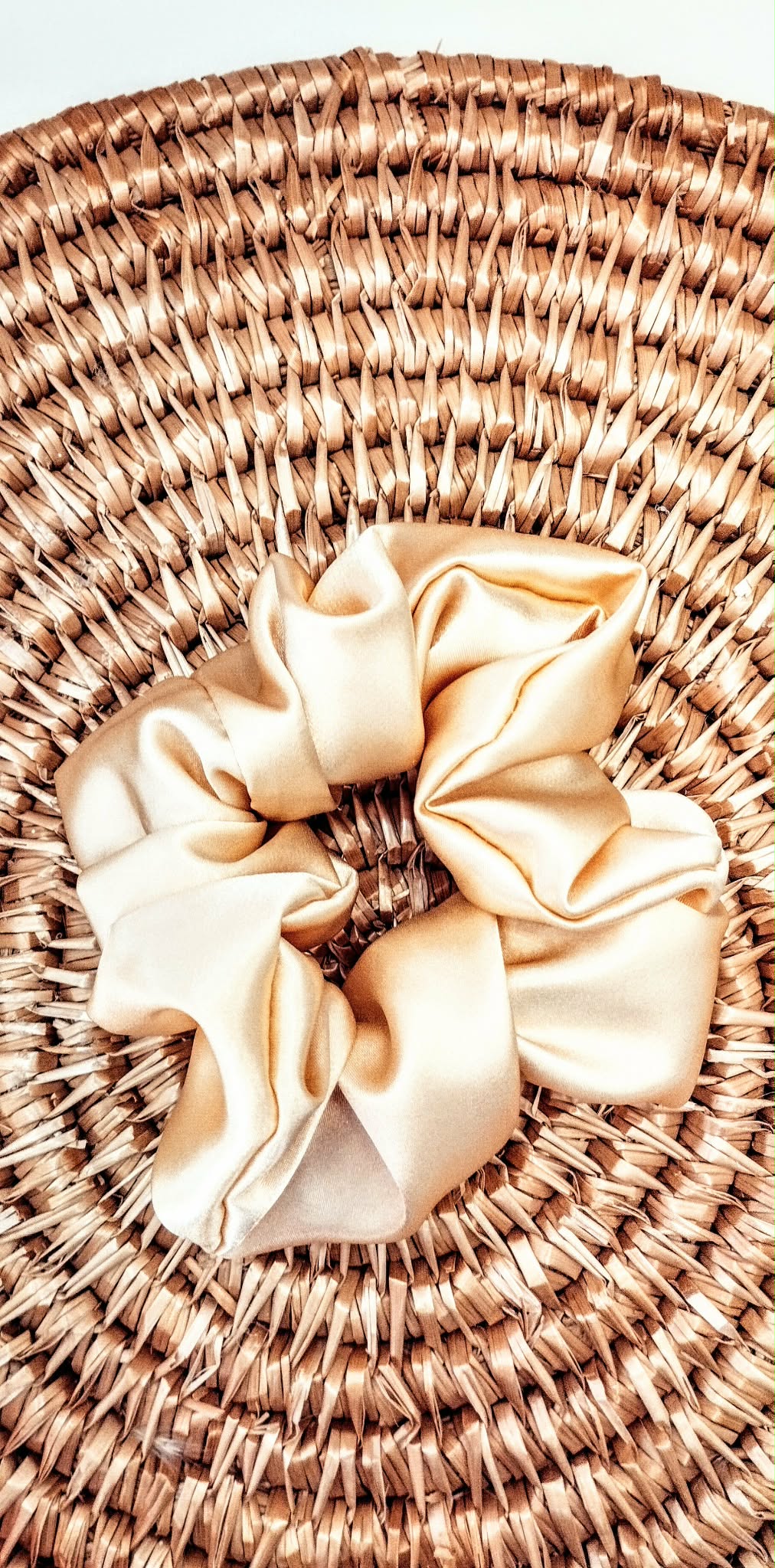 Scrunchie Satin-Κίτρινο απαλό