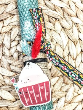 Λαμπάδα μελισσοκέρι χρωματιστό-Cupcake love-Χρώμα βεραμάν