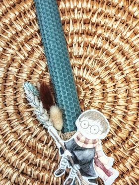 Λαμπάδα μελισσοκέρι-Χάρι Πότερ-Χρώμα χακί