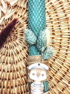 Λαμπάδα μελισσοκέρι χρωματιστό-Μικρή βίδρα-Χρώμα βεραμάν