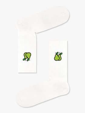 Κάλτσα Βαμβακερή Πετσετέ με Σχέδια Pears