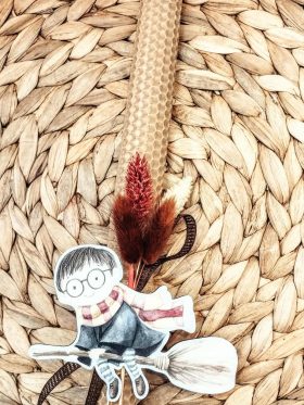 Λαμπάδα μελισσοκέρι-Χάρι Πότερ-Χρώμα μόκα