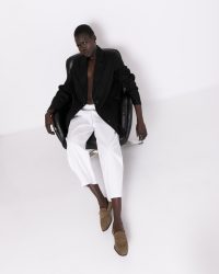 CARROT FIT WHITE TROUSER-SHOP