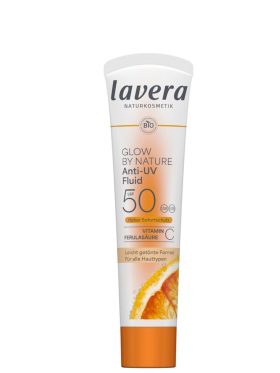 Αντηλιακή κρέμα-Glow by Nature Anti-UV Fluid SPF50, πλούσιας υφής, Lavera -40ml