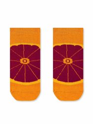 Κάλτσα Βαμβακερή σοσόνι με Σχέδια Blood Orange