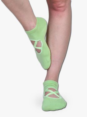 Βαμβακερή Κάλτσα Yoga & Pilates Αντιολισθητική-Light green