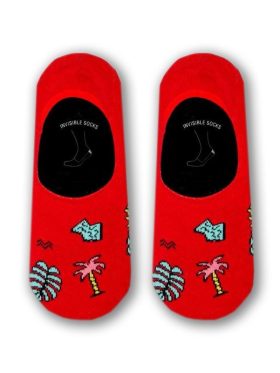 Αόρατη Κάλτσα Βαμβακερή με Σχέδια Tropical