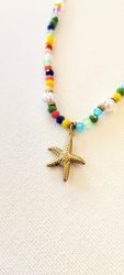 Coloroful starfish necklace