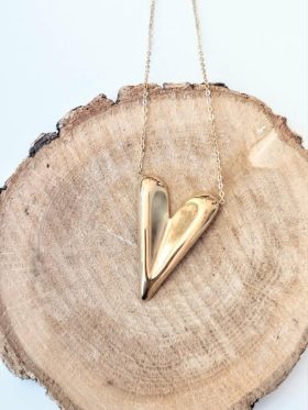 Amelie Heart Necklace-Gold