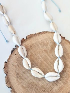Shell Necklace-sky blue