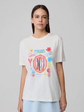 T-Shirt “Italian Summer”-Λευκό