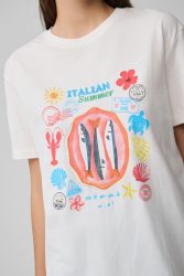 T-SHIRT ΒΑΜΒΑΚΕΡΟ-ΣΤΑΜΠΑ ΚΑΛΟΚΑΙΡΙΝΗ