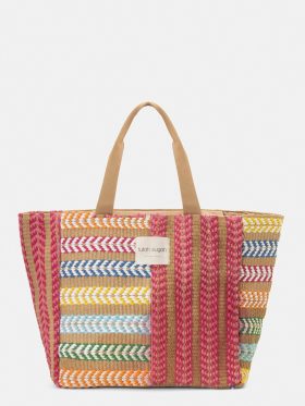 Ψάθινη τσάντα πολύχρωμη-Shopper bag