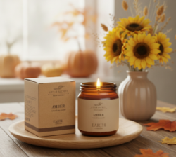 amber soy candle