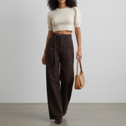 brown jean trouser