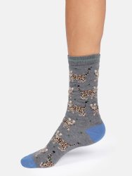 Womens Bengal Cat Bamboo Crew Socks