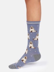 Womens Ragdoll Cat Bamboo Crew Socks