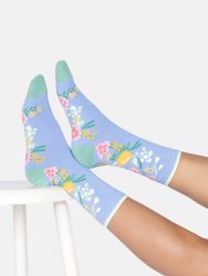 Womens Floral Organic Cotton Gift Box of 4 Socks