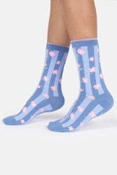 Womens Floral Organic Cotton Gift Box of 4 Socks