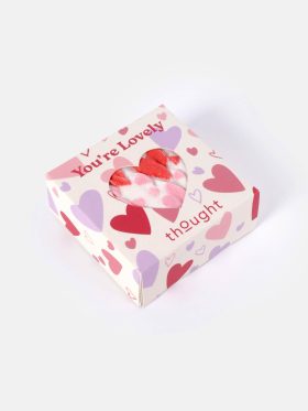 Womens Crinkle Texture Love Heart Bamboo Socks in a Box