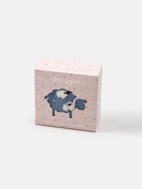 Fluffy Grazing Sheep Bamboo Socks in a Box