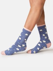 Fluffy Grazing Sheep Bamboo Socks in a Box
