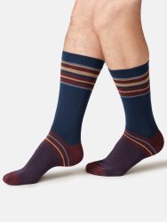 Mens Gentlemen’s Classic Patterns Organic Cotton Box of 4 Socks