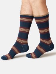 Mens Gentlemen’s Classic Patterns Organic Cotton Box of 4 Socks