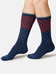 Mens Gentlemen’s Classic Patterns Organic Cotton Box of 4 Socks