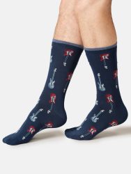 Mens Music Rock & Stroll Bamboo Box of 3 Socks