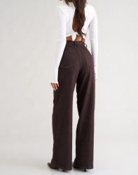 brown jean trouser