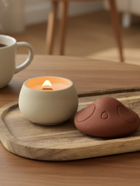 Concrete Mushroom-Soy Candle