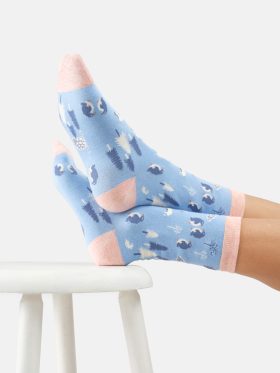 Arctic Friends Womens Bamboo Crew Socks