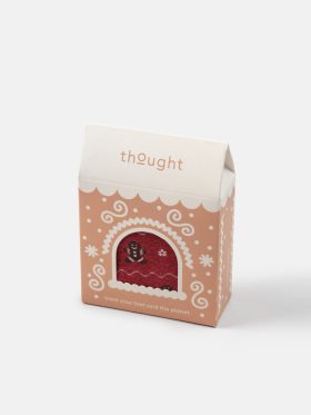Gingerman κάλτσες-Womens Sweet Bamboo Socks in a Gingerbread House